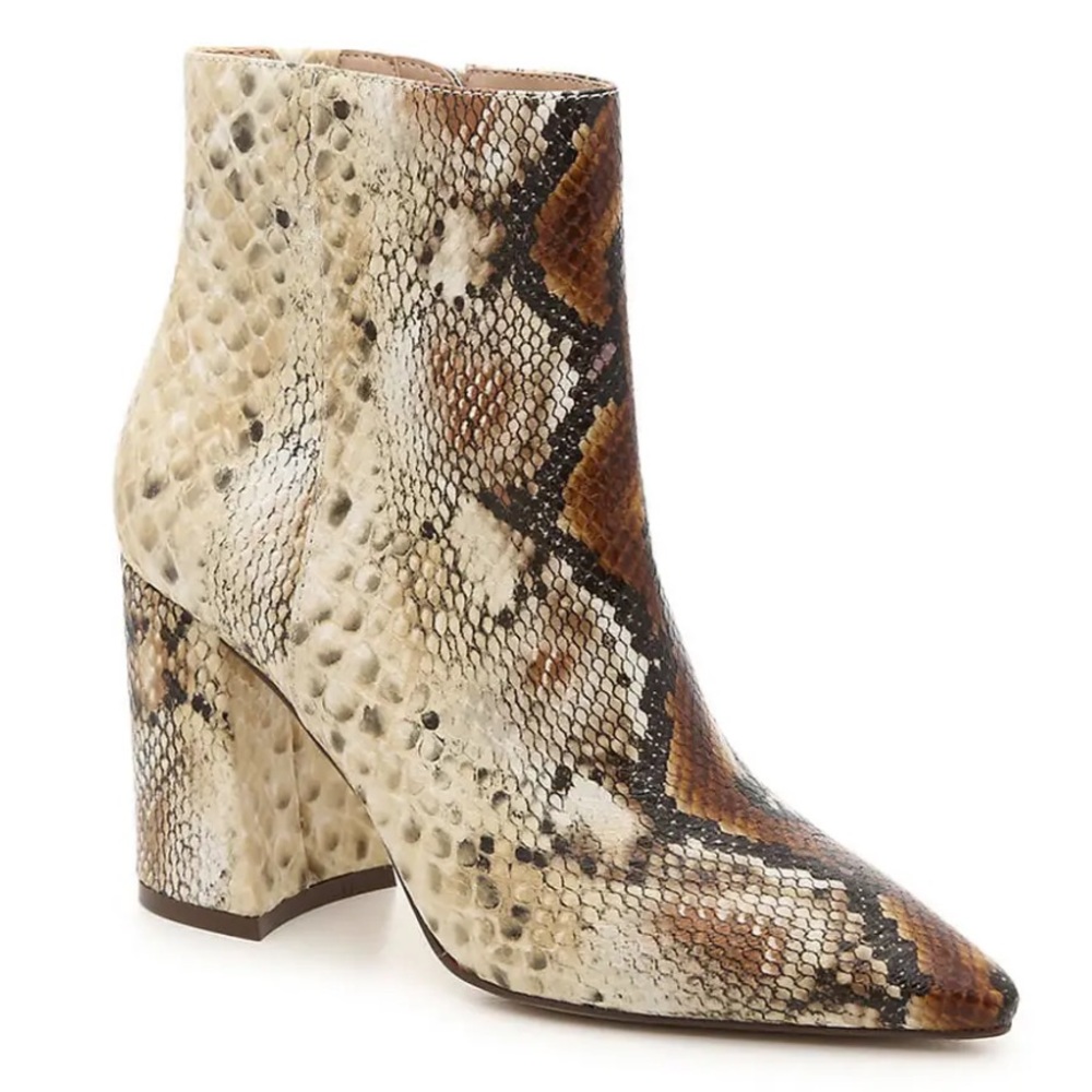 Charles by Charles David Virgil Snakeskin-Embossed Booties